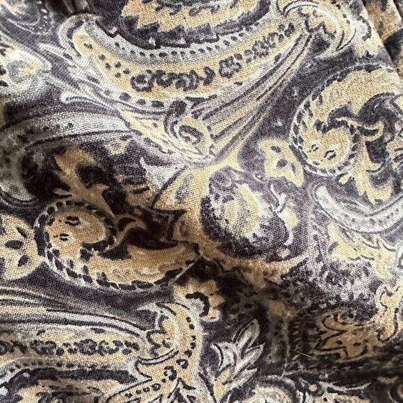 Talbots Hampshire Ankle Pants Black Tan Paisley Stretch Size 14P 14 Petite - Picture 10 of 11